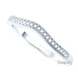 14 K White Gold 10 Cents Diamond Wedding Band Engagement Ring Studded With G Color Vsi 21 Pcs Diamonds